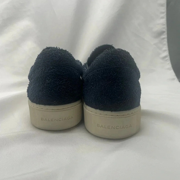Balenciaga Navy Blue Slip On Sneaker with Terry Cloth Upper Size 38‎ - Picture 4 of 12
